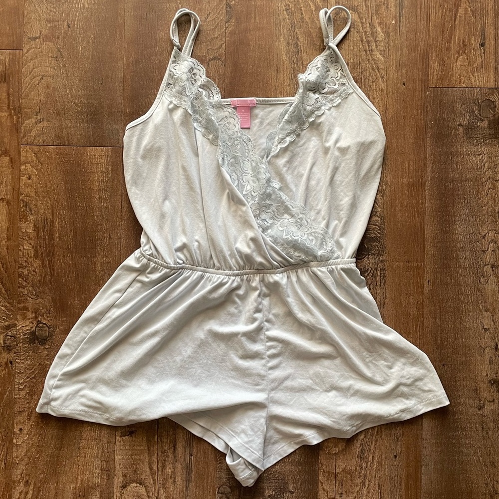 Light Blue Lace Trim Nightwear